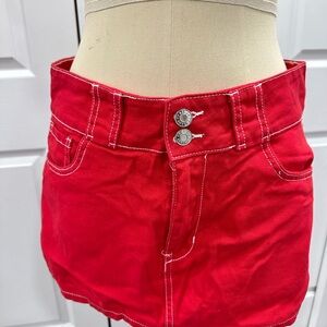 Refuge Red Mini Skirt